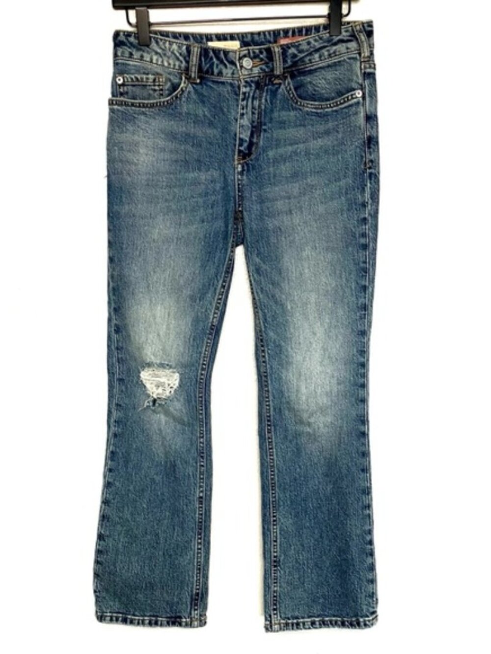 Pilcro Mid Rise Straight Leg Jeans